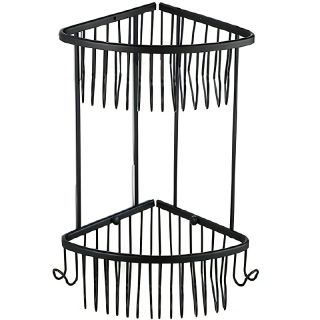 Полка угловая Gappo G331-2 с крючками чёрный